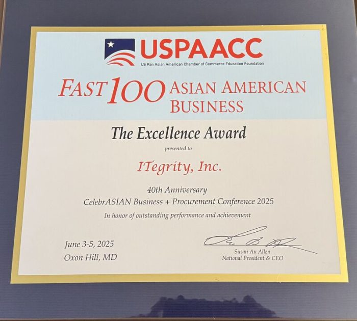 Honored with FAST 100 Award at CelebrAsian Conference
