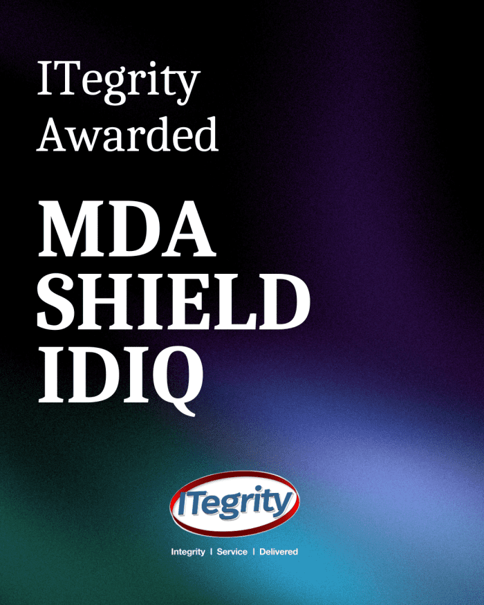 ITegrity Awarded MDA Shield IDIQ